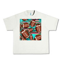 Pistachio football leopard turquoise seamless pattern Urban Heavy Tee - JahusDesignShop
