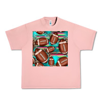 Salmon football leopard turquoise seamless pattern Urban Heavy Tee - JahusDesignShop