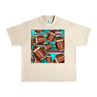 Sandshell football leopard turquoise seamless pattern Urban Heavy Tee - JahusDesignShop