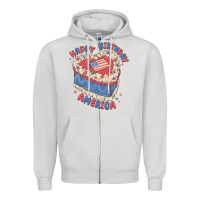 Dove Grey happy birthday america Zipper Hoodie - MaliasSmallBusiness