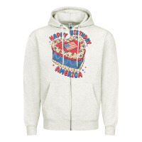 Oatmeal Heather happy birthday america Zipper Hoodie - MaliasSmallBusiness