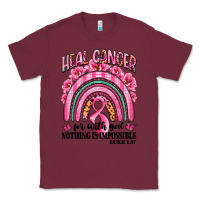 Burgundy heal cancer rainbow Classic Tee - LillyAllenDesigns