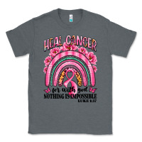 Charcoal Heather heal cancer rainbow Classic Tee - LillyAllenDesigns
