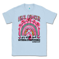 Dusty Blue heal cancer rainbow Classic Tee - LillyAllenDesigns