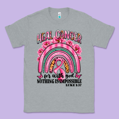 Heal Cancer Rainbow Classic Tee Designed By Lillyallendesigns