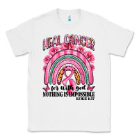 White heal cancer rainbow Classic Tee - LillyAllenDesigns