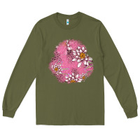 Army Green lotus patches Long Sleeve Tee - AdoDesignShop