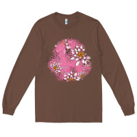 Chestnut lotus patches Long Sleeve Tee - AdoDesignShop