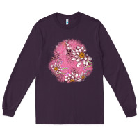 Plum lotus patches Long Sleeve Tee - AdoDesignShop