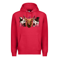 Cardinal Highland Cow Mom Premium Hoodie - Bettercallsaul