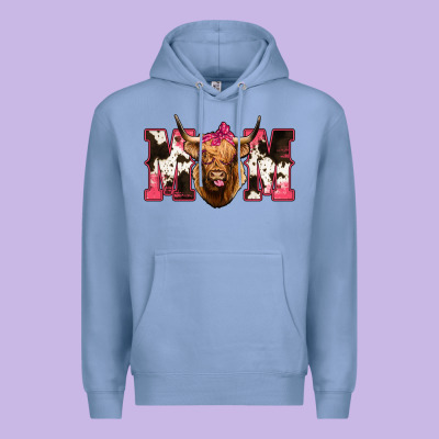 Highland Cow Mom Premium Hoodie Designed By Bettercallsaul