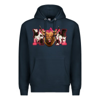 Navy Highland Cow Mom Premium Hoodie - Bettercallsaul