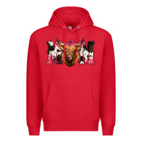 Red Highland Cow Mom Premium Hoodie - Bettercallsaul
