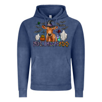 Vintage Denim Moo I Mean Boo Vintage Hoodie - CowhideDigitalArt