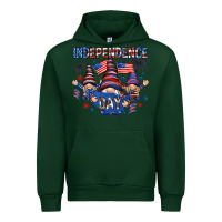 Forest Green Independence Day with gnomies Urban Hoodie - HowdyJamesFarm