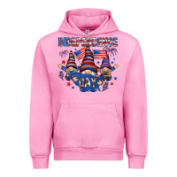 Fuchsia Pink Independence Day with gnomies Urban Hoodie - HowdyJamesFarm
