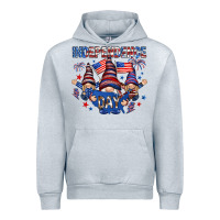 Heather Grey Independence Day with gnomies Urban Hoodie - HowdyJamesFarm