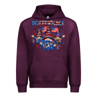 Mauve Wine Independence Day with gnomies Urban Hoodie - HowdyJamesFarm
