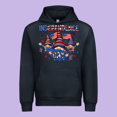 Independence Day With Gnomies Urban Hoodie Designed By Howdyjamesfarm