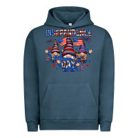 Pigment Midnight Navy Independence Day with gnomies Urban Hoodie - HowdyJamesFarm