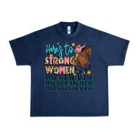 Navy heres to strong women Urban Heavy Tee - Artiststas