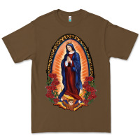Cacao Our Lady Of Guadalupe Premium Tee - RanaPortraitStore