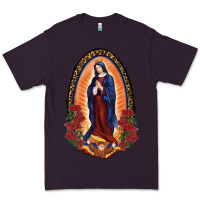 Plum Our Lady Of Guadalupe Premium Tee - RanaPortraitStore