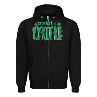 Black one lucky mini Zipper Hoodie - MaliasSmallBusiness
