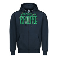 Navy one lucky mini Zipper Hoodie - MaliasSmallBusiness