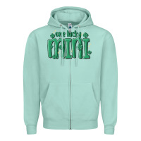 Seafoam one lucky mini Zipper Hoodie - MaliasSmallBusiness