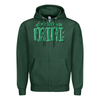 Sports Green one lucky mini Zipper Hoodie - MaliasSmallBusiness