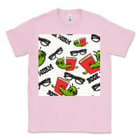 Bubblegum Pink bookworm seamless pattern Classic Tee - BundleAndBundleShop