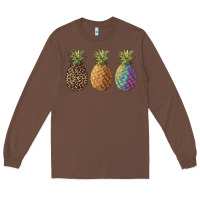Chestnut pineapples leopard tie dye summer Long Sleeve Tee - Artiststas