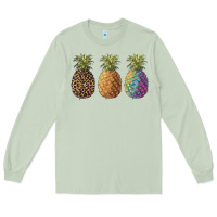 Matcha pineapples leopard tie dye summer Long Sleeve Tee - Artiststas