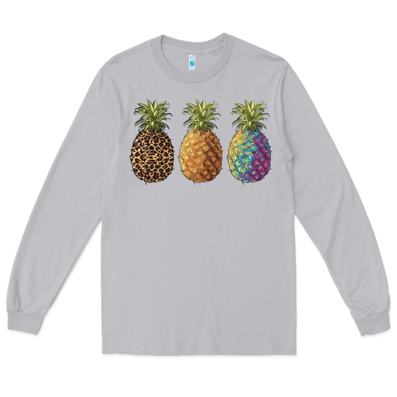 Pineapples Leopard Tie Dye Summer Long Sleeve Tee by Artiststas | Teevron