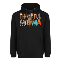 Black Thankful Mama Heavyweight Hoodie - MaliasSmallBusiness