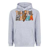 Heather Grey Thankful Mama Heavyweight Hoodie - MaliasSmallBusiness