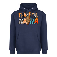 Navy Thankful Mama Heavyweight Hoodie - MaliasSmallBusiness