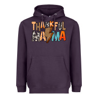 Plum Thankful Mama Heavyweight Hoodie - MaliasSmallBusiness