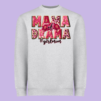 Mama Of Drama Girl Mom Heavyweight Sweatshirt Designed By Jahusdesignshop