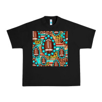 Black football leopard turquoise gemstone sunflower seamless pattern Urban Heavy Tee - JahusDesignShop