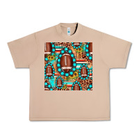 Burro football leopard turquoise gemstone sunflower seamless pattern Urban Heavy Tee - JahusDesignShop