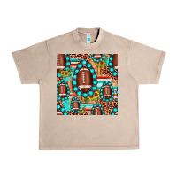 French Oak football leopard turquoise gemstone sunflower seamless pattern Urban Heavy Tee - JahusDesignShop