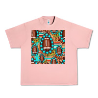 Salmon football leopard turquoise gemstone sunflower seamless pattern Urban Heavy Tee - JahusDesignShop
