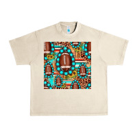 Sandshell football leopard turquoise gemstone sunflower seamless pattern Urban Heavy Tee - JahusDesignShop
