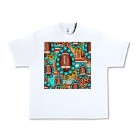White football leopard turquoise gemstone sunflower seamless pattern Urban Heavy Tee - JahusDesignShop