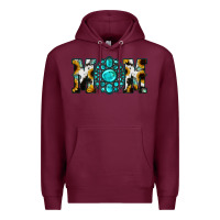 Burgundy Sunflower Turquoise Gemstone Cowhide Mom Premium Hoodie - Bettercallsaul