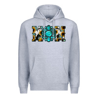 Heather Grey Sunflower Turquoise Gemstone Cowhide Mom Premium Hoodie - Bettercallsaul