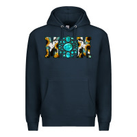 Navy Sunflower Turquoise Gemstone Cowhide Mom Premium Hoodie - Bettercallsaul