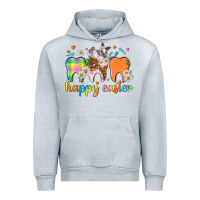 Heather Grey Happy Easter Dental Easter Day Urban Hoodie - HowdyJamesFarm